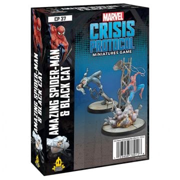 Marvel: Crisis Protocol Amazing Spider-Man & Black Cat Character Pack Miniatures Board Game
