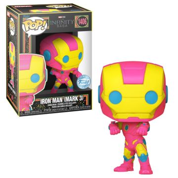 Marvel Infinity Saga Iron Man Mk III Black Light Funko POP! Vinyl