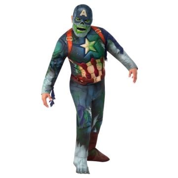 Marvel What If Zombie Captain America Deluxe Teen Costume0