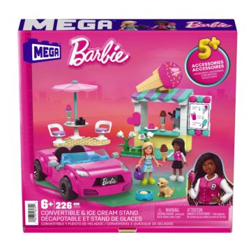 Mega Blocks Barbie Convertible And Ice Cream Stand