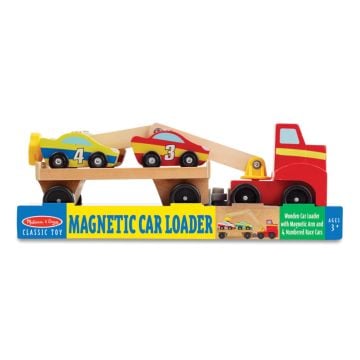 Melissa & Doug Magnetic Toy Car Loader Set
