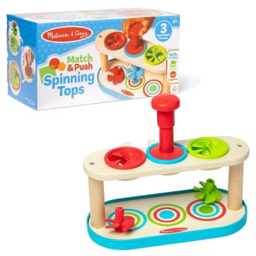 Melissa & Doug Match & Push Spinning Tops