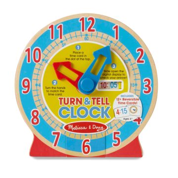 Melissa & Doug Turn & Tell Wooden Clock Educational Toy