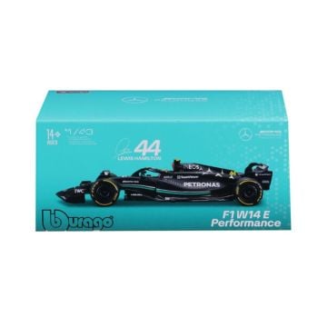 Bburago Formula Racing 2023 Mercedes W14 E #44 Performance Lewis Hamilton With Helmet 1:43 Scale Diecast Vehicle