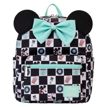 Loungefly Disney Mickey & Minnie Date Night Diner 11" Nylon Mini Backpack