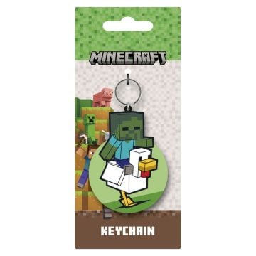 Minecraft Chicken Jockey PVC Keyring
