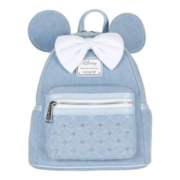 Loungefly Disney Minnie Mouse Denim 10" Mini Backpack
