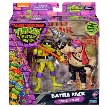 Teenage Mutant Ninja Turtles Mutant Mayhem Mutation Station Donnie vs Bebop Battle Pack
