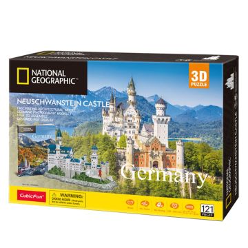 National Geographic Neuschwanstein Castle 128 Piece 3D Puzzle