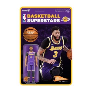 NBA Basketball Supersports ReAction Anthony Davis LA Lakers Purple Statement 3.75” Action Figure