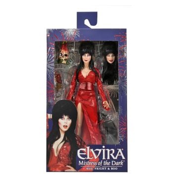 NECA Elvira Mistress of the Dark Red Fright & Boo Clothed 8" Action Figure0