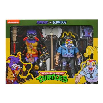 NECA Teenage Mutant Ninja Turtles Cartoon Antrax & Scumbag 7" Action Figure 2 Pack