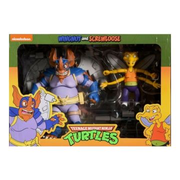 NECA Teenage Mutant Ninja Turtles Cartoon Wingnut and Screwloose 7" Action Figure 2 Pack