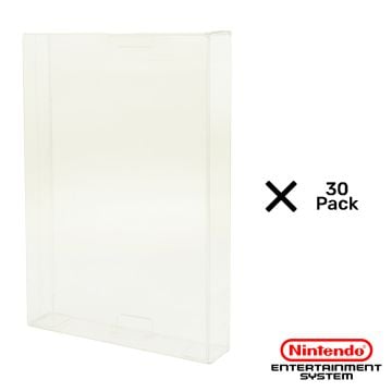 Nintendo Entertainment System Game Pak Boxed 0.5mm Plastic UV Protector 30 Pack