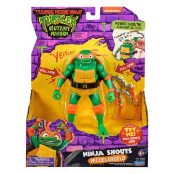 Teenage Mutant Ninja Turtles Mutant Mayhem Deluxe Ninja Shouts Michaelangelo Action Figure