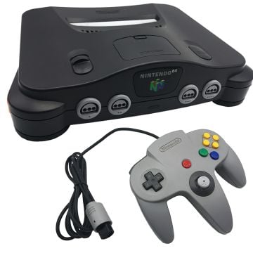 Nintendo 64 Charcoal Black Console [Pre-Owned]