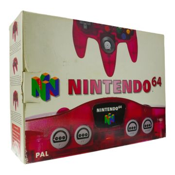 Nintendo 64 Watermelon Red Console (Boxed) [Pre-Owned]