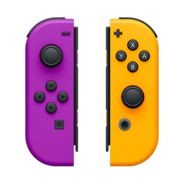 Nintendo Switch Joy-Con Neon Purple & Orange Controller Pair [Pre-Owned]