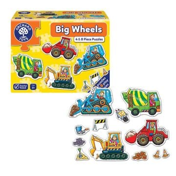 Orchard Toys Big Wheels 4 x 4 & 8 Piece Jigsaw Puzzle