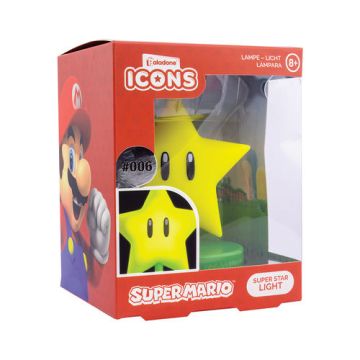 Paladone Icons Super Mario Super Star Light