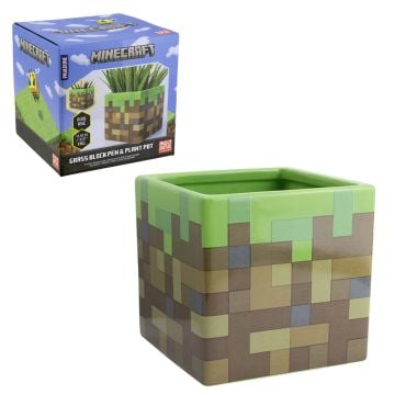 Paladone Minecraft Grass Block Pen & Plant Pot