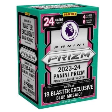 Panini 2023/2024 Premier League Prizm Blue Mosaic Blaster Hobby Blaster Box (Image 1)