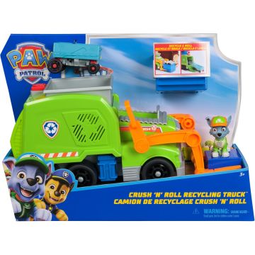 Paw Patrol Crush N Roll Recycling Truck with Rocky Figure
