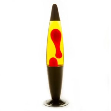 Peace Lava Motion Lamp Black/Red/Yellow