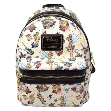 Loungefly Disney Peter Pan (1953) Tinker Bell Tattoo 10" Faux Leather Mini Backpack