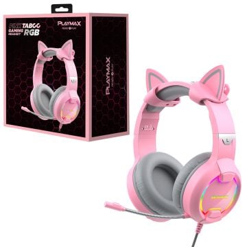 Playmax Pink Taboo Cat Headphones