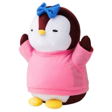 PUDGY Penguins Red Penguin With Shirt And Bow Buddies Plush 