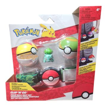 Pokémon Clip N Go Belt Set with Bulbasaur & Level Ball & Nest Ball0
