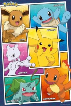Pokemon Character Panels Poster