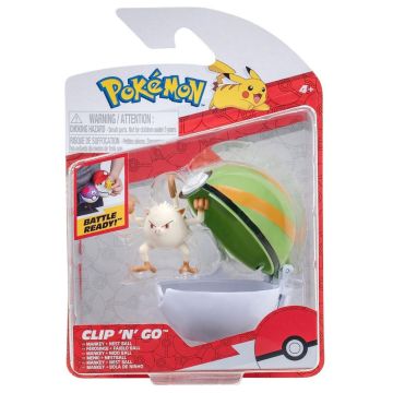 Pokemon Mankey & Nest Ball Clip 'N' Go Figurine Set