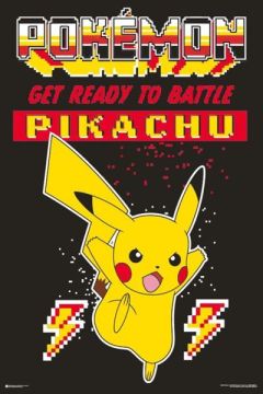 Pokemon Retro Pikachu Poster