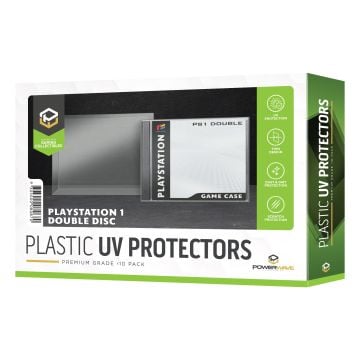 Powerwave PS1 Double Game Case 0.5mm Plastic UV Protector 10 Pack