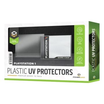 Powerwave PS1 Game Case 0.5mm Plastic UV Protector 10 Pack