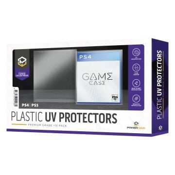 Powerwave PS4 & PS5 Game Case 0.5mm Plastic UV Protector 10 Pack