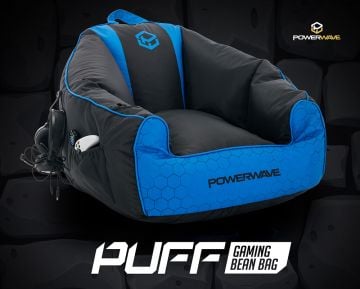 Powerwave PUFF Gaming Bean Bag Chair (Blue)