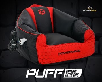 Powerwave PUFF Gaming Bean Bag Chair (Red)