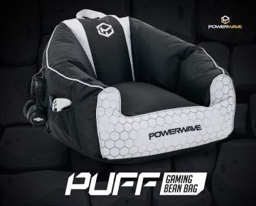 Powerwave PUFF Gaming Bean Bag Chair (White)