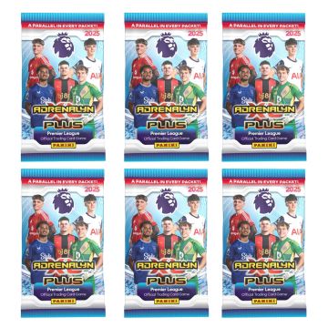 Panini Adrenalyn XL Plus 2024 / 2025 EPL Soccer Cards Booster 6 Pack (Image 1)