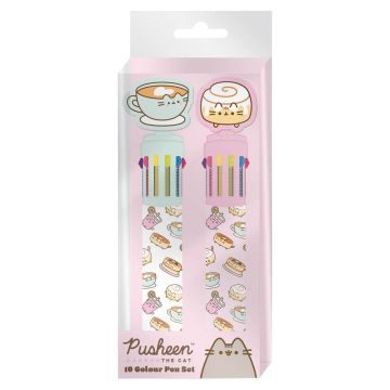 Pusheen Breakfast Club 10 Colour Pen 2 Pack Set