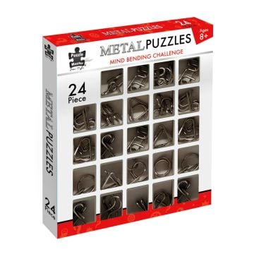 Puzzle Master 24 Piece Metal Puzzles Mind Bending Challenge