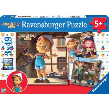 Ravensburger Disney Pinocchio & Friends 3 x 49 Piece Jigsaw Puzzle