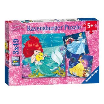 Ravensburger Disney Princess Adventure 3x 49pc Jigsaw Puzzles