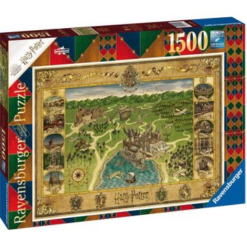 Ravensburger Harry Potter Hogwarts Map 1500 Piece Jigsaw Puzzle