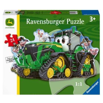 Ravensburger John Deere Tractor Shaped 24 Piece Jigsaw Puzzle