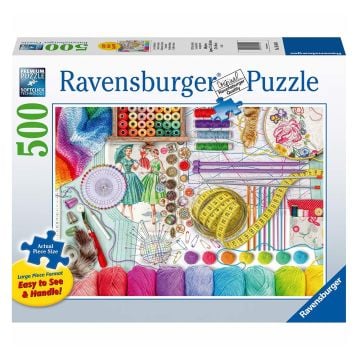 Ravensburger Needlework Station 500 Piece Large Format Puzzle