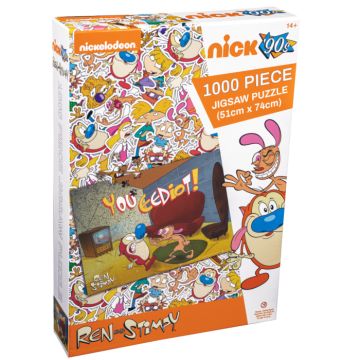 Ren & Stimpy You Eediot 1000 Piece Jigsaw Puzzle (Image 1)